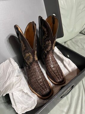 Men's Brown Exotic Leather Western Boots